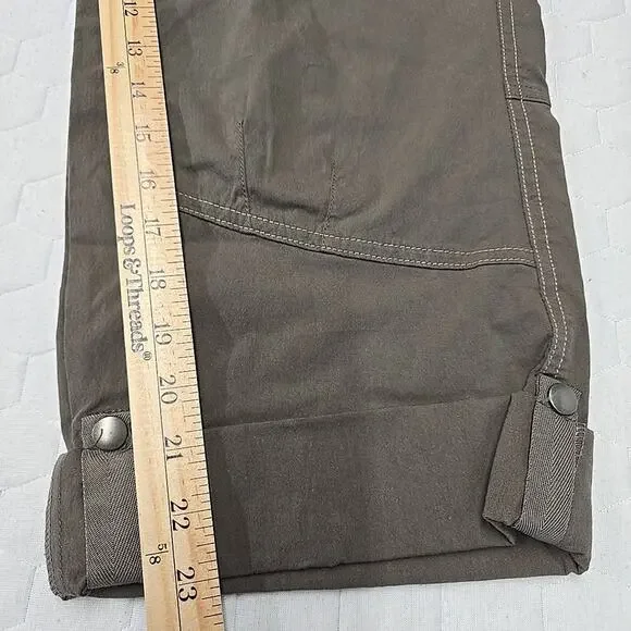 KUHL Splash Roll-Up Cargo Pants Women’s 16 REG Gray Brown Hiking Travel Capri - Picture 10 of 16